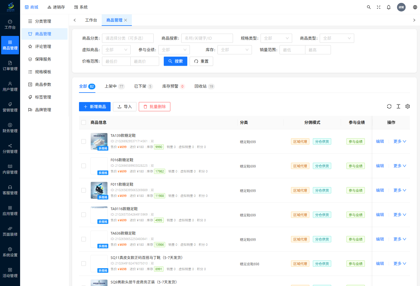 商品列表页